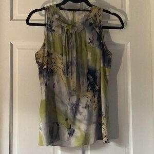 Sleeveless silk watercolor top from Elie Tahari